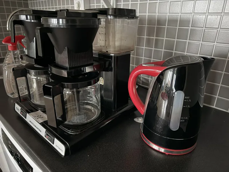 Kaffebryggare, Moccamaster, dubbel, Vattenkokare