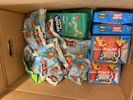 Parti, Varor, godis mm, 4 kartong, bäst-före, passerat