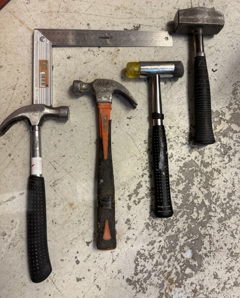 Parti, Verktyg, 5 delar, hammare mm.