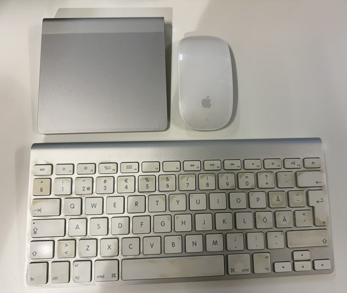 Parti, Apple tangentbord, mus, skrivplatta