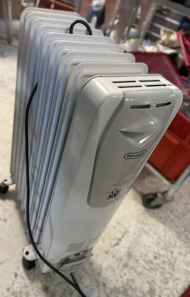 Oljeelement, el, DeLonghi, hjul