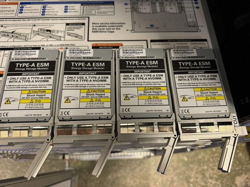 Sun Oracle FS1 Controller Xeon , inkl. 4 x Type A Energy Storage Module (ESM)