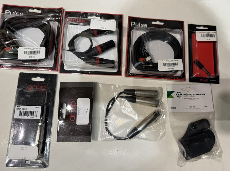 Parti, PA-ljud kablar, 8 delar, nya