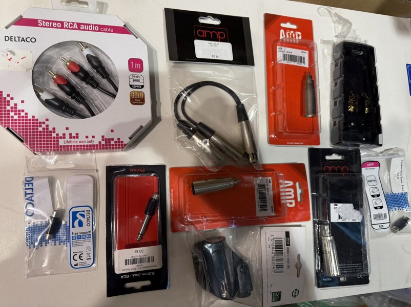 Parti, PA-ljud, kablar, 10 delar, nya