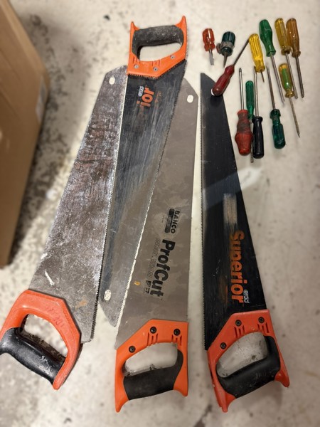 Parti, 4 st Fogsvans, 11 st Skruvmejsel