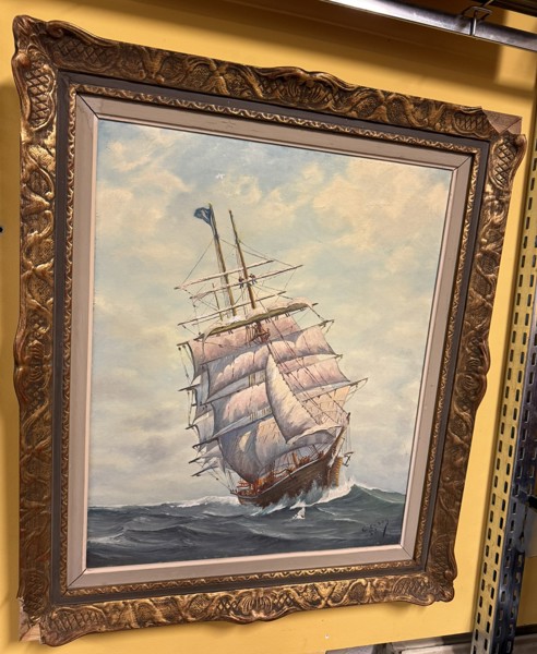 Tavla, marinmotiv, 66x75