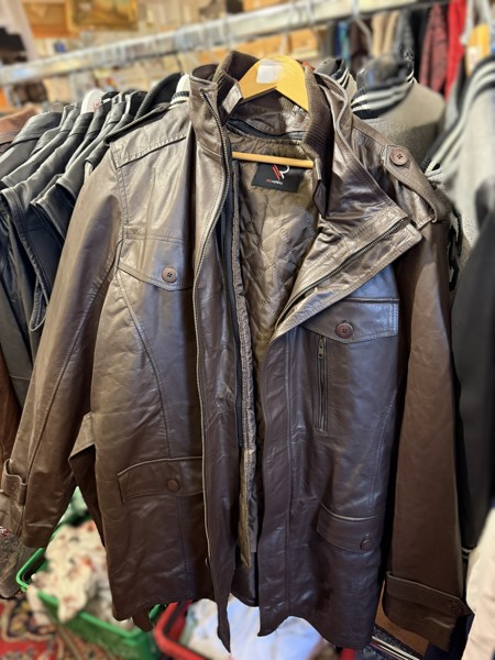 Skinnjacka, ny, MC vintagemodell, XXL